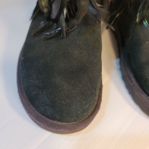UGG Peacock Feather Swarovski Crystals Boots 6M - Picture 5 of 14